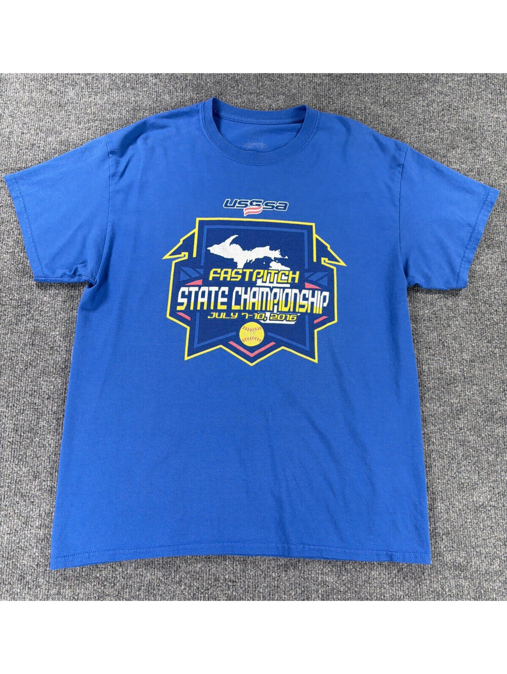 USSSA Fast Pitch State Championship 2016 T-Shirt-Men's Large